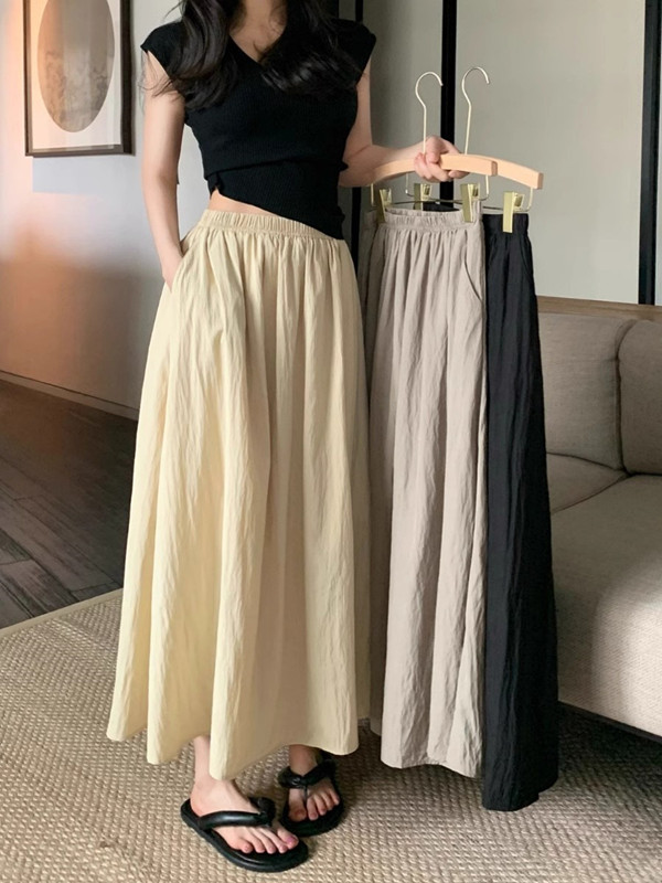 Pencil Skirt Midi - Ekstra Büyük Beden Buz İpek Yüksek