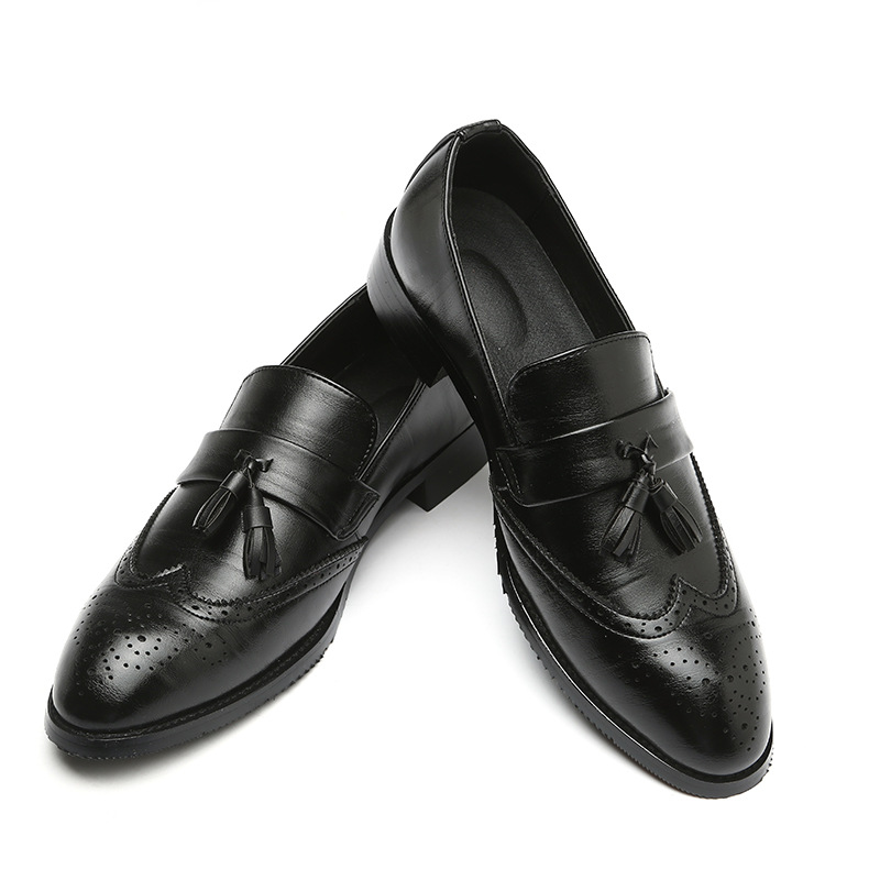 Formal Wear Women'S Loafers - Klasik Erkek Deri Püsküllü Loaferlar El