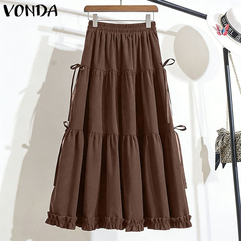 Pencil Skirt Midi - Artı Boyutu 5XL VONDA Kadınlar Zarif