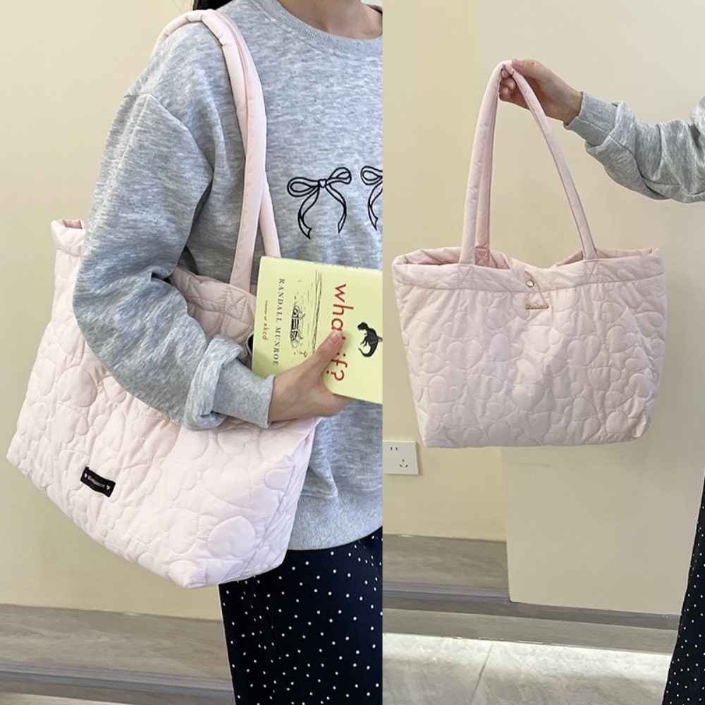 Shoulder Bag Structured - Kadın Büyük Kapasiteli Omuz Çantası Pamuk