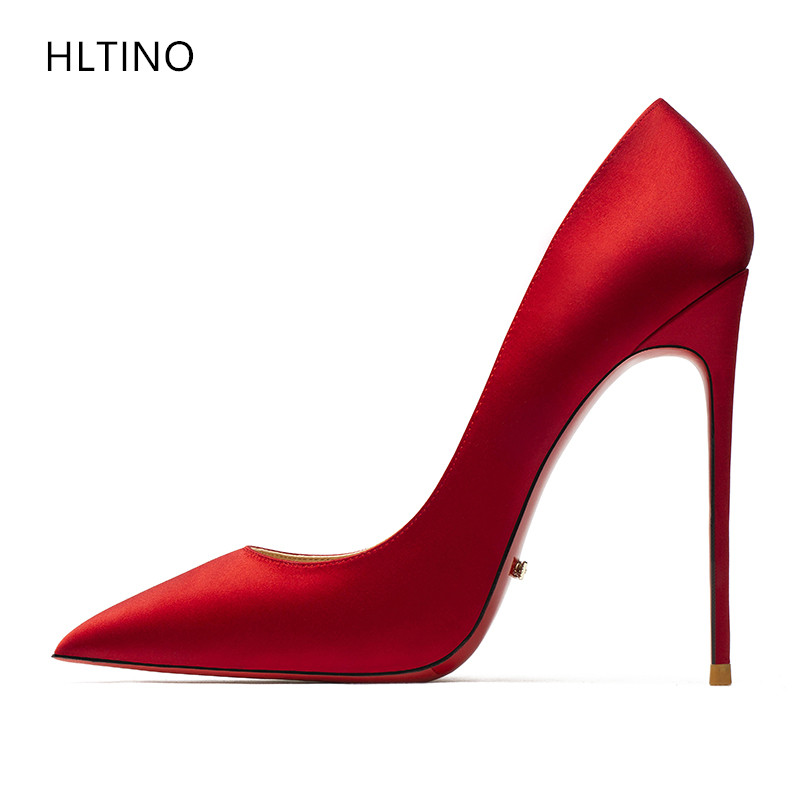 Women Formal Wear For Wedding - HLTINO Yeni Varış Kırmızı Ipek Elbise