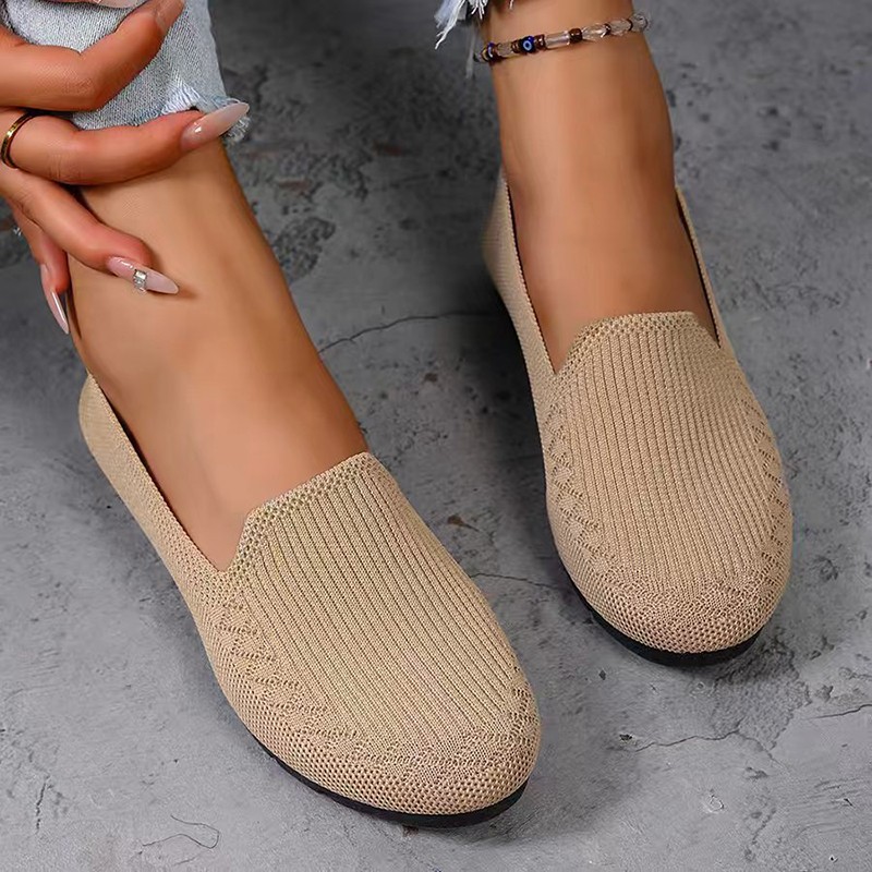 Formal Wear Women'S Loafers - Kadın Örgü Loafer'lar Hafif Kaymaz Kadın