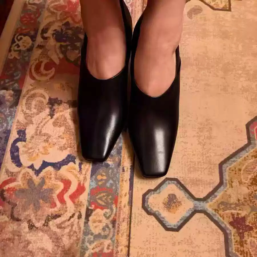 Kadın Siyah Deri Kare Burunlu  - Formal Wear Women'S Loafers incelemesi ve fiyatı