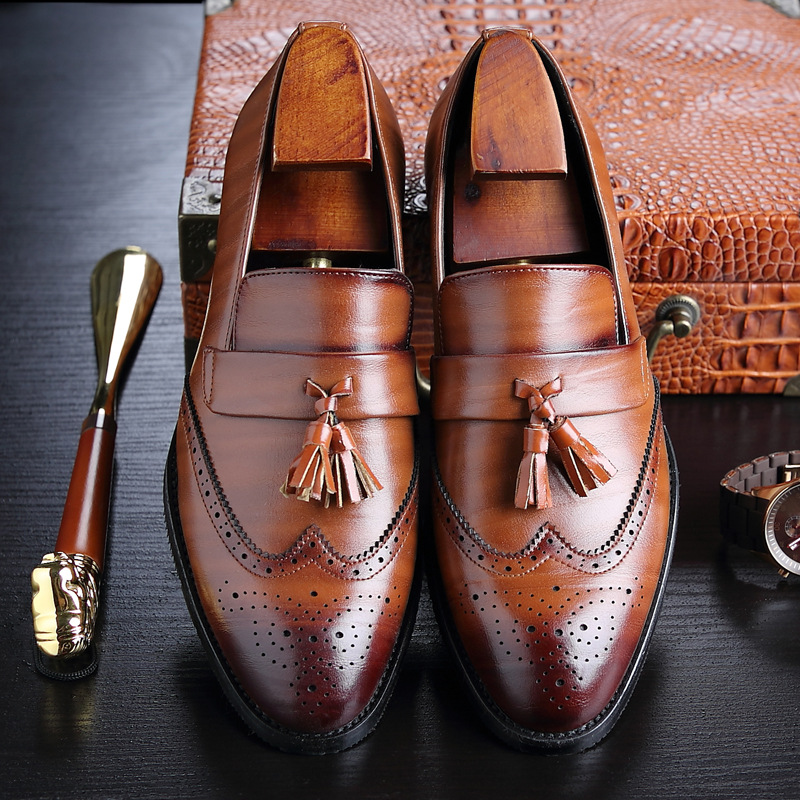 Klasik Erkek Deri Püsküllü Loa - Formal Wear Women'S Loafers incelemesi ve fiyatı