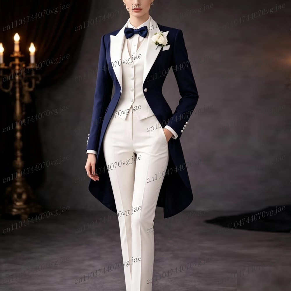 Lacivert Beyaz Uzun Kadın Takı - Formal Attire Woman incelemesi ve fiyatı