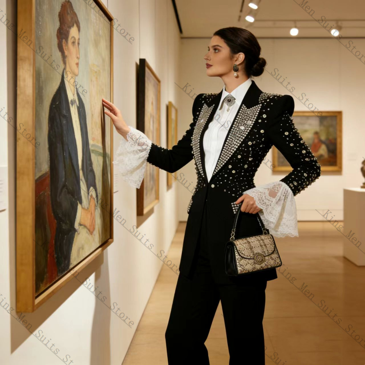 Kristaller Siyah Kadın Takım E - Women Formal Wear With Black Blazer incelemesi ve fiyatı